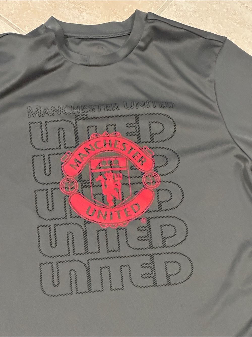 Men's Gray Crew Neck Graphic Tee - Picture 3 of 4